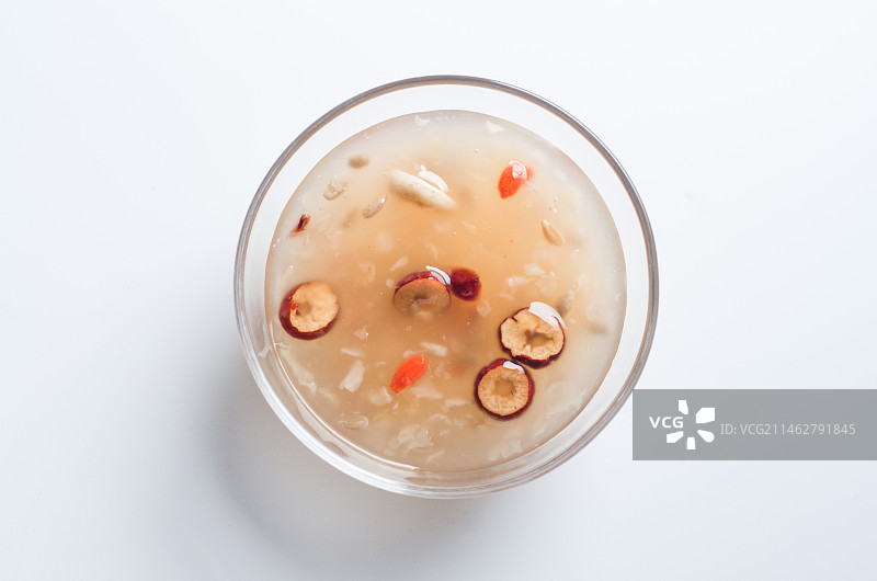 代餐速溶阿胶银耳坚果藕粉羹图片素材