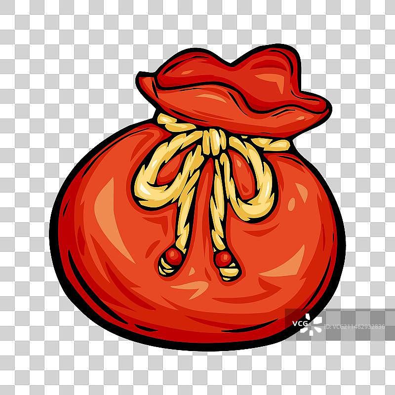 红色束口袋福袋图片素材