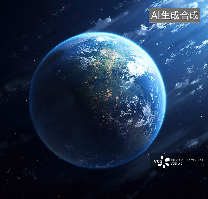 【AI数字艺术】地球上的地球和创意图片素材