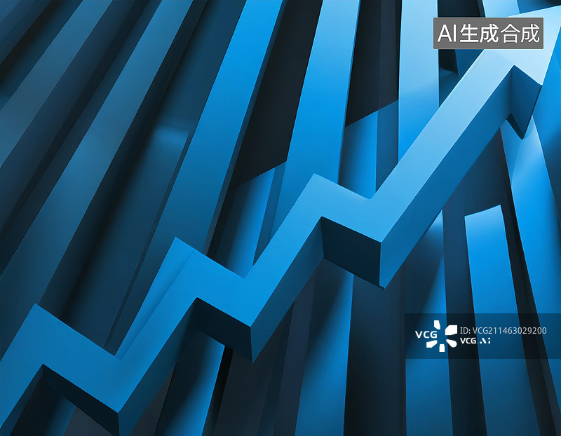 【AI数字艺术】国内生产总值上涨，曲线图图片素材