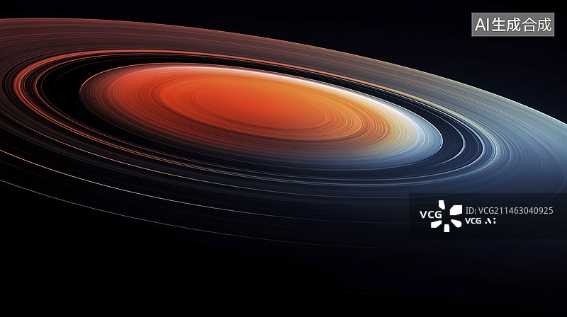 【AI数字艺术】土星环绕带星云图图片素材