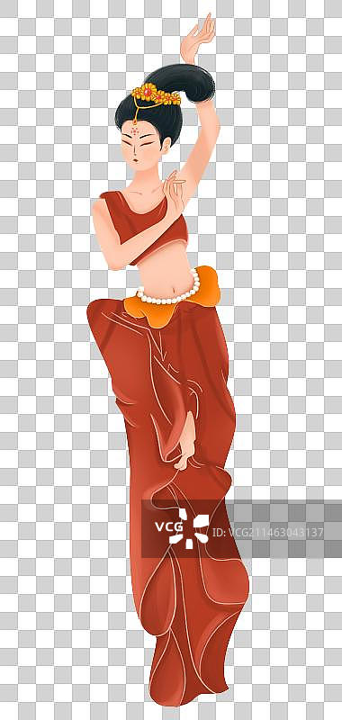 古装嫦娥仙女插画 中国风唯美仙女元素图片素材