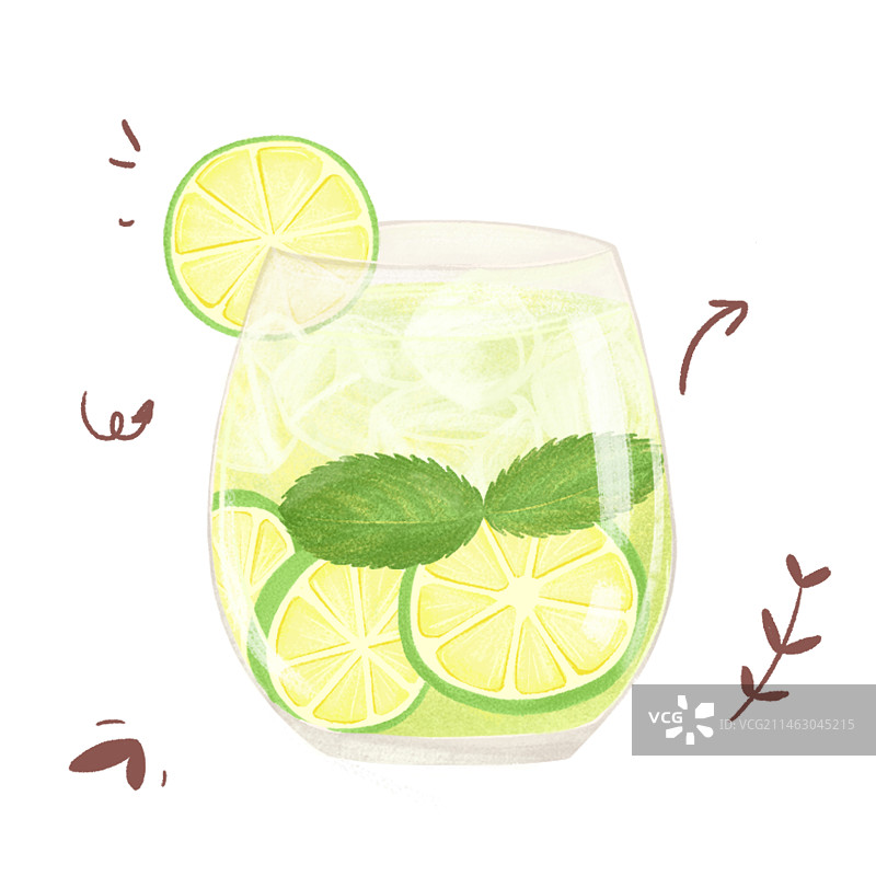 莫吉托鸡尾酒图片素材
