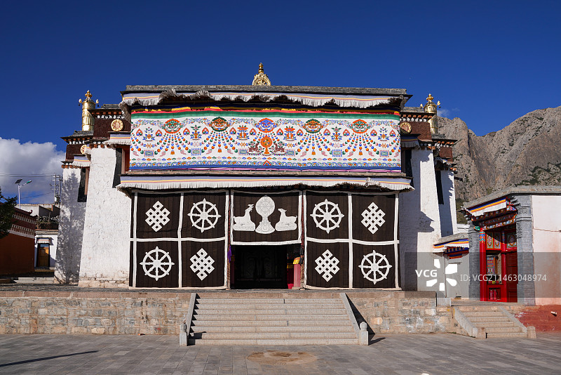 甘肃省 甘加秘境 白石崖寺图片素材