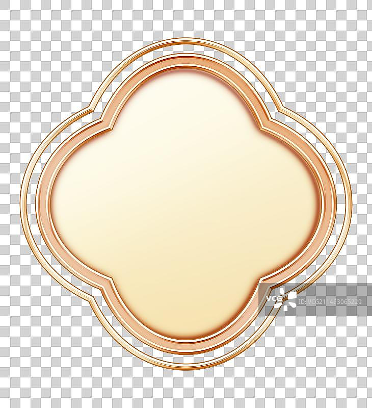 国风金属边框图片素材