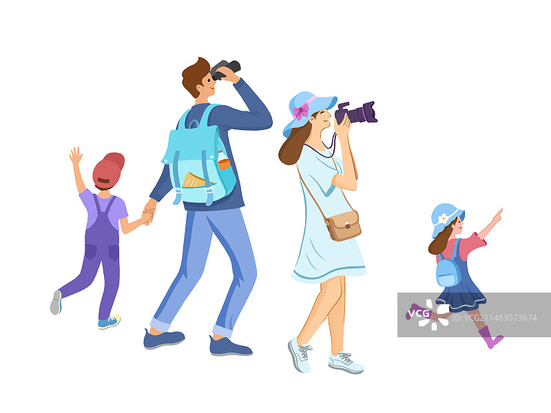 一家人出游图片素材