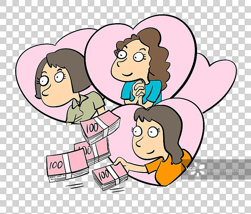 被爱情骗走钱的多位女子图片素材