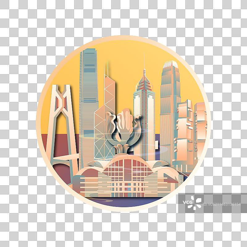 香港城市建筑圆形素材图片素材