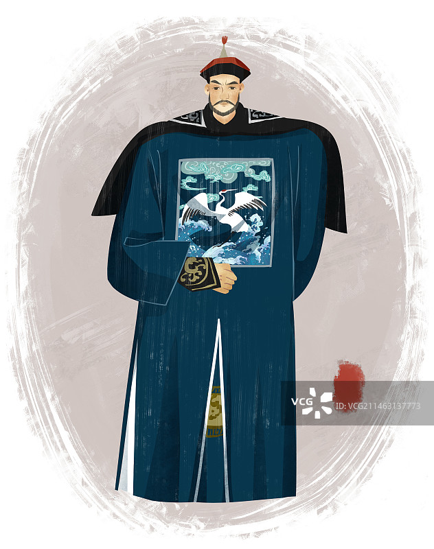 历史名人年羹尧插画图片素材