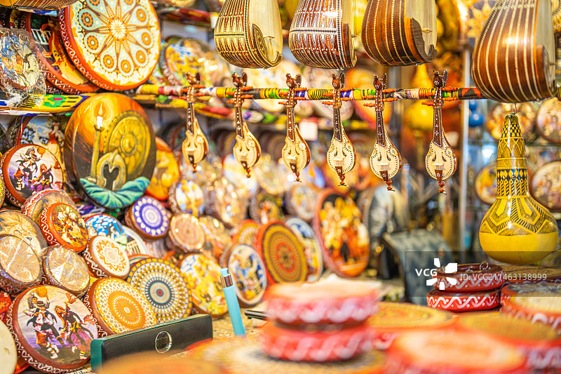 新疆国际大巴扎 维吾尔族风格 工艺品图片素材