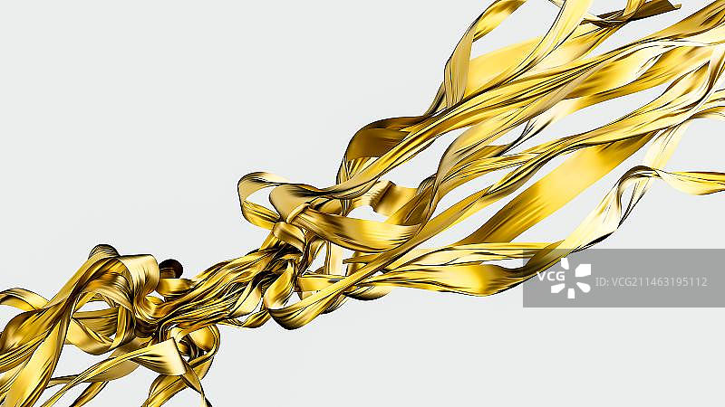 白色背景上丝带的特写镜头图片素材