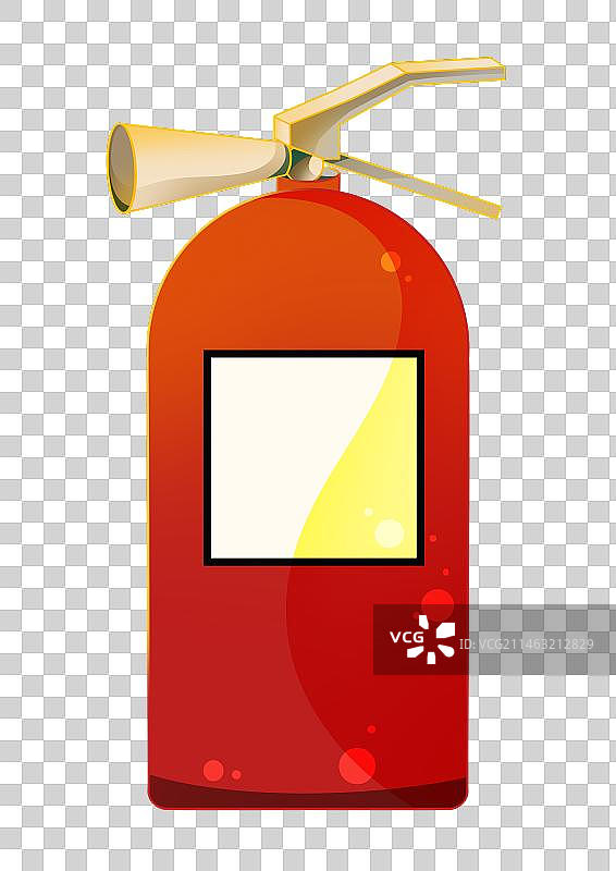 扁平渐变红色灭火器插画图片素材