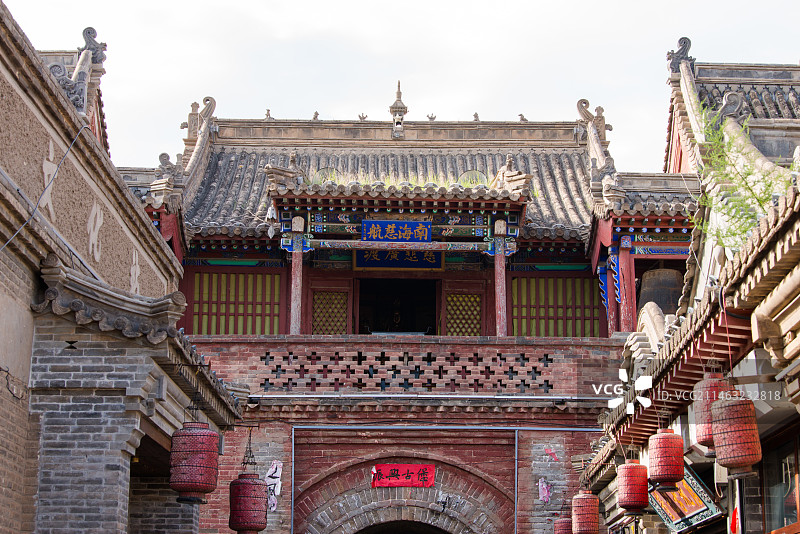 蔚县暖泉古镇，西古堡景区，树花广场，河北张家口景点图片素材