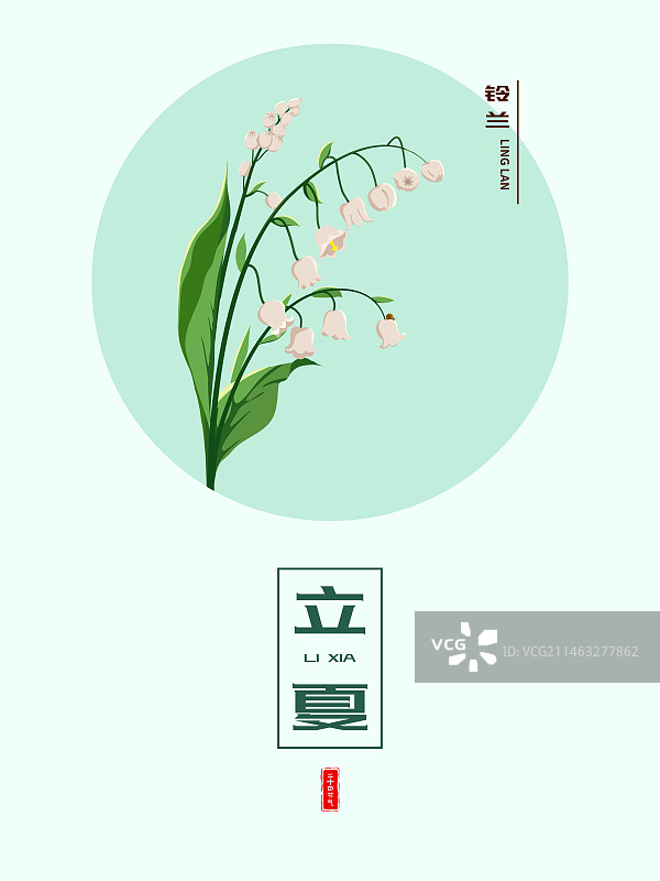 二十四节气花卉系列之立夏铃兰图片素材