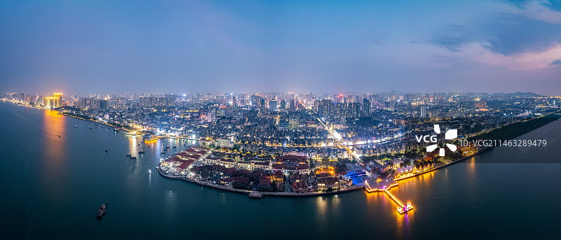 航拍广西北海城市风光图片素材
