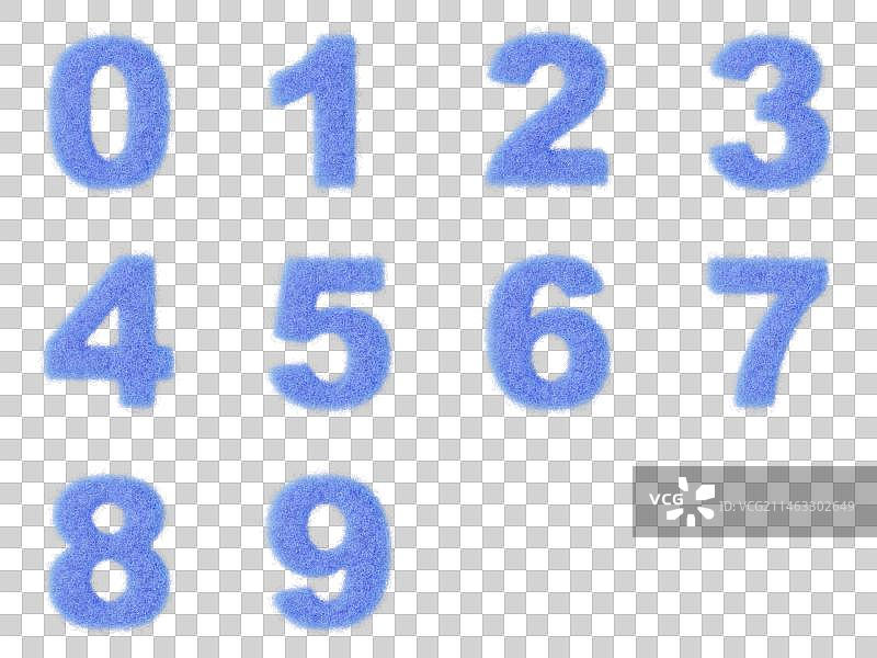 3D毛绒数字元素图片素材