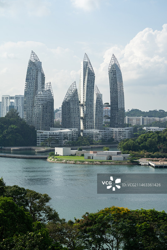 新加坡地标建筑：吉宝湾映水苑Reflections at Keppel Bay图片素材