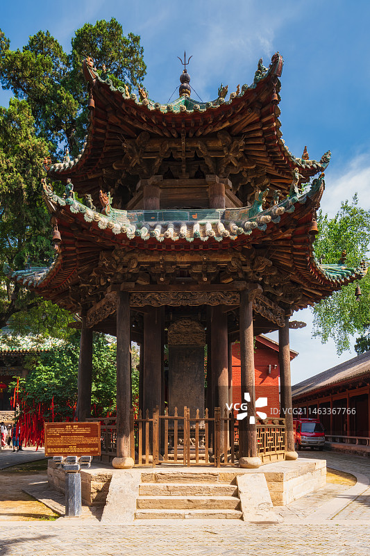 山西省运城市（解州关帝庙）运城关公故里文化旅游景区——碑亭图片素材