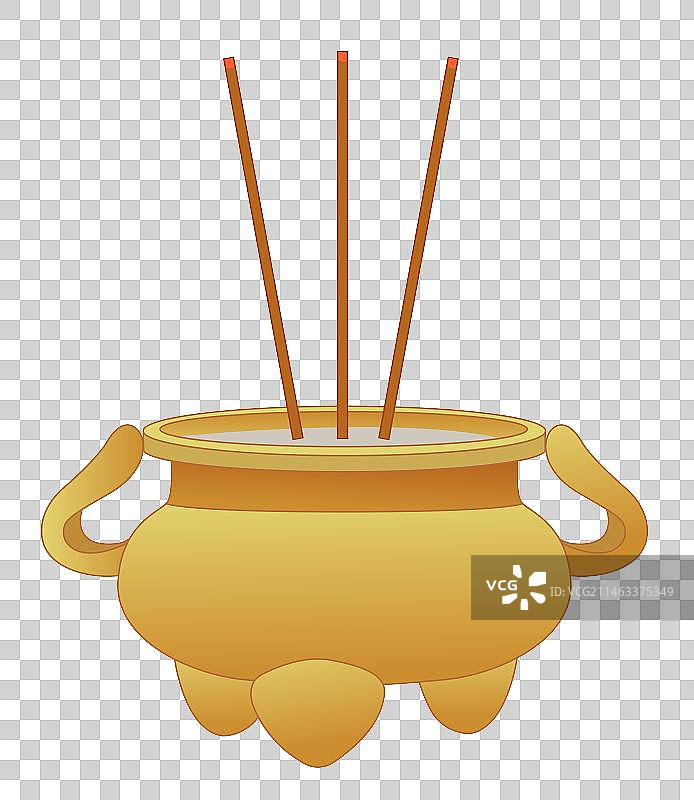 春节年俗插画腊月二十三香炉矢量元素图片素材