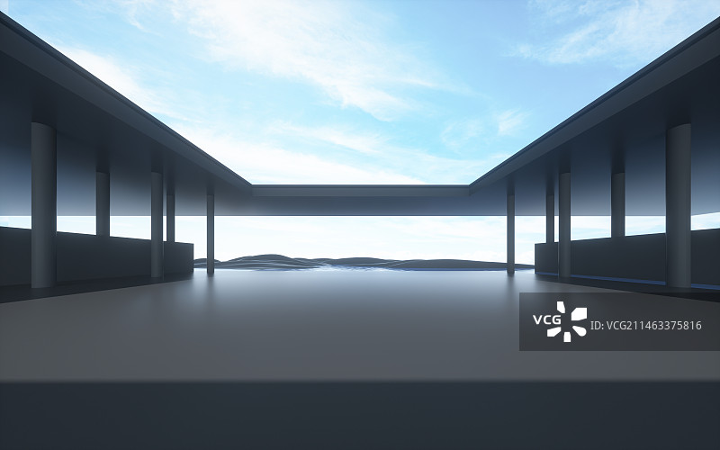 3d图形空间场景广场背景图片素材