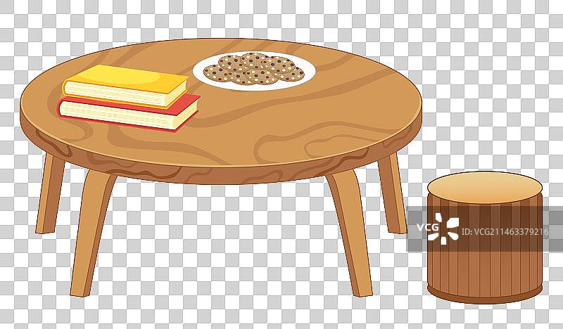 春节年俗插画腊月二十四除尘扫房子桌子矢量元素图片素材