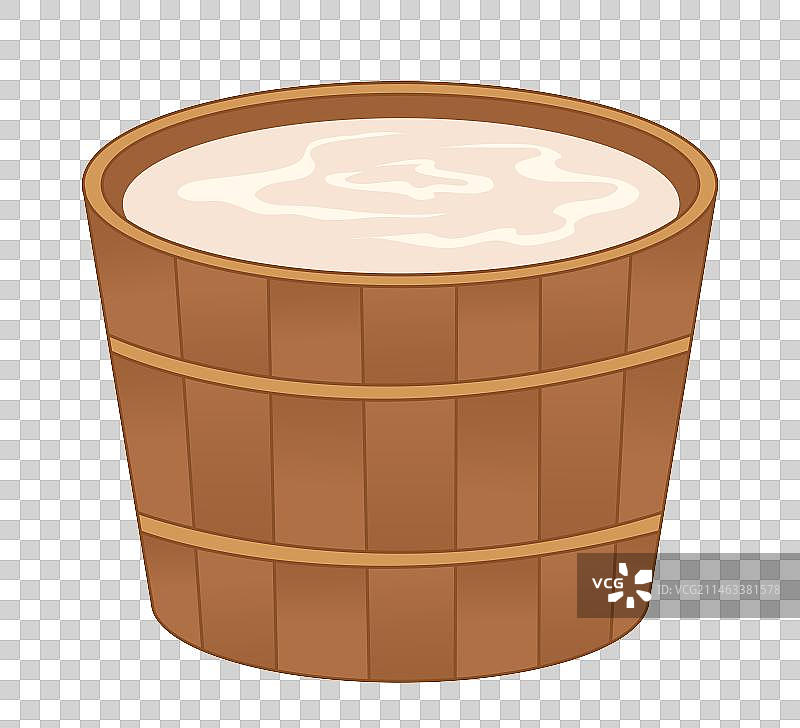 春节年俗插画腊月二十五推磨做豆腐木桶矢量元素图片素材