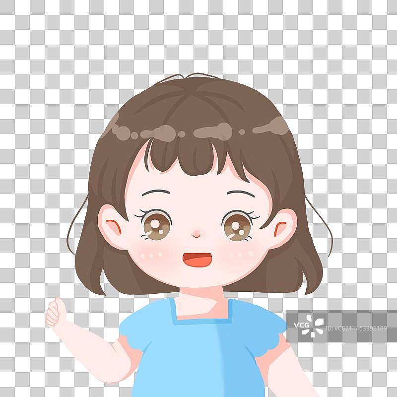 小女孩头像图片素材