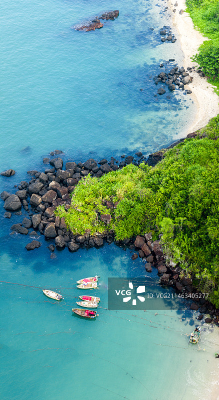 航拍海南儋州峨蔓龙门激浪图片素材