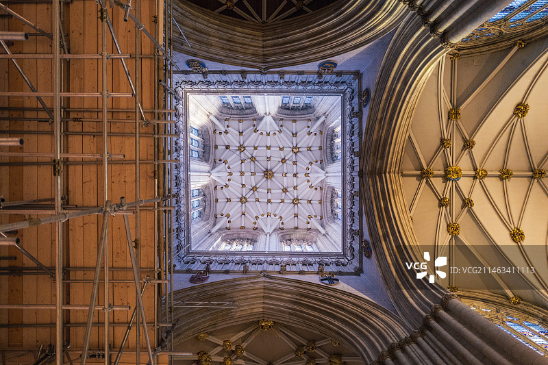 英国约克大教堂的屋顶图片素材