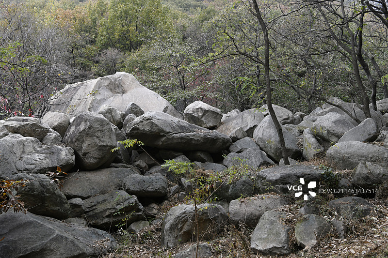 山东临沂蒙山冰川侧碛垄图片素材