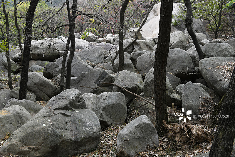 山东临沂蒙山冰川侧碛垄图片素材