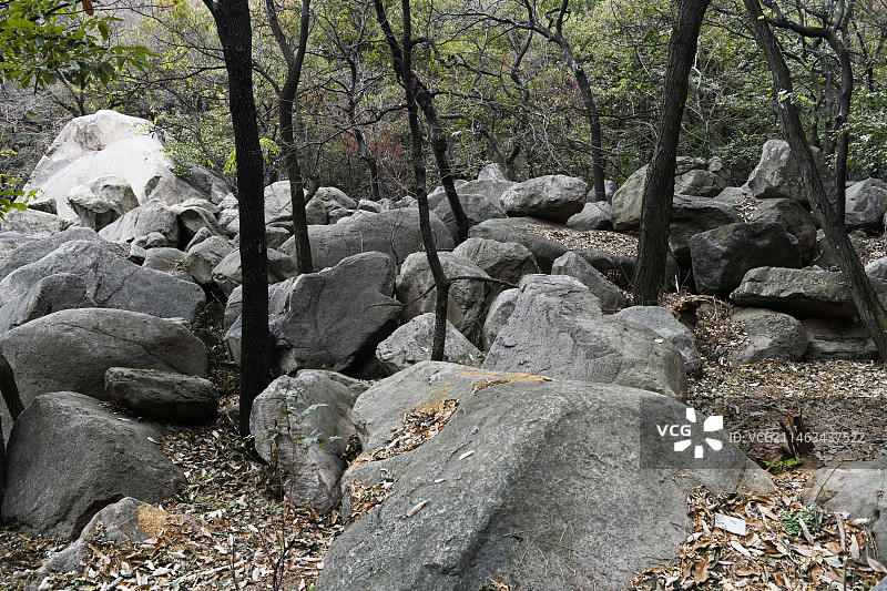 山东临沂蒙山冰川侧碛垄图片素材