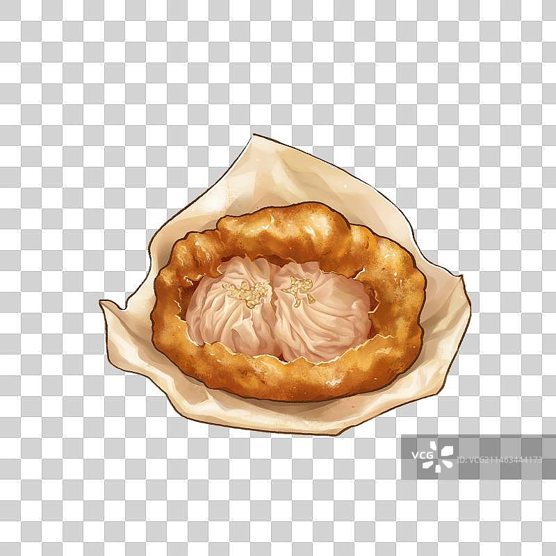 油饼包烧卖图片素材