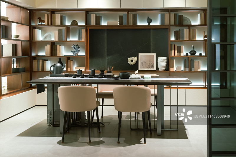 建筑，室内空间设计，书房，茶社图片素材