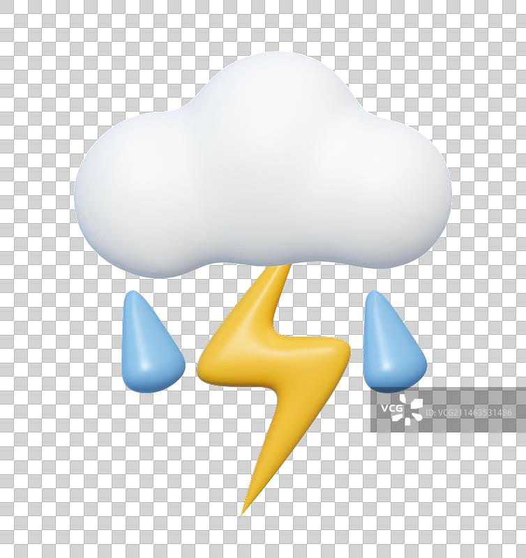 天气气象图标3D卡通插画元素图片素材