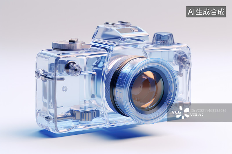 【AI数字艺术】透明的相机图片素材