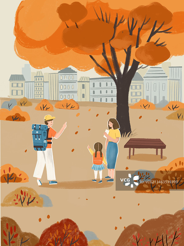 一家人去旅行图片素材