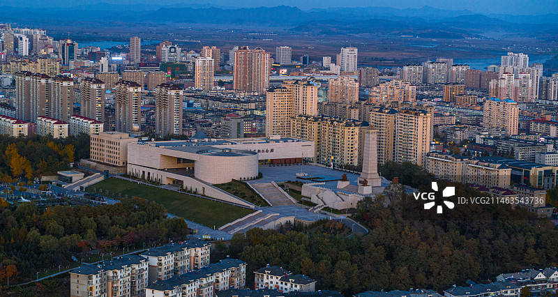 丹东中朝边境禁飞区航拍图片素材