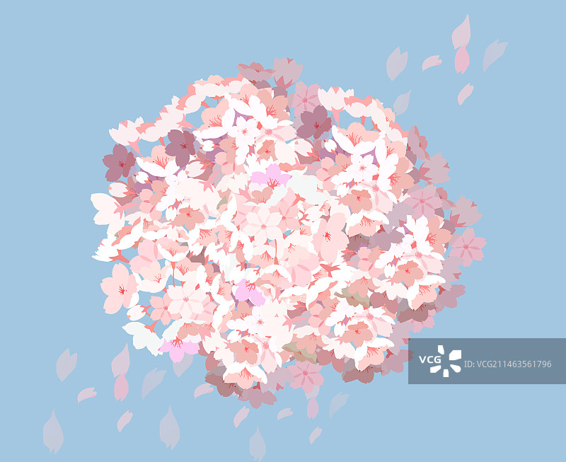 樱花创意插画图片素材