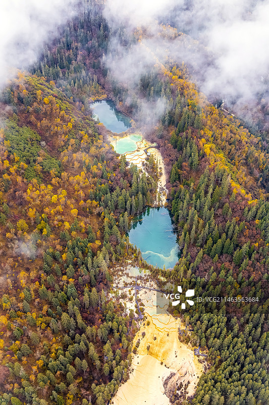 九寨沟县神仙池风光图片素材