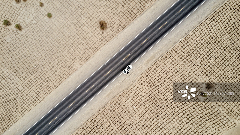 塔克拉玛干沙漠公路图片素材