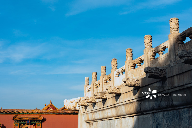 北京故宫太和殿和中和殿图片素材