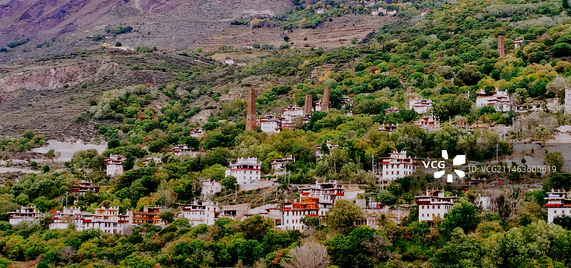 甲居藏寨图片素材