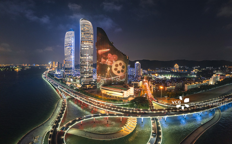 金鸡电影节灯光秀图片素材