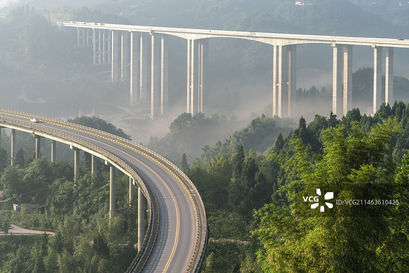 重庆高架桥梁风光图片素材
