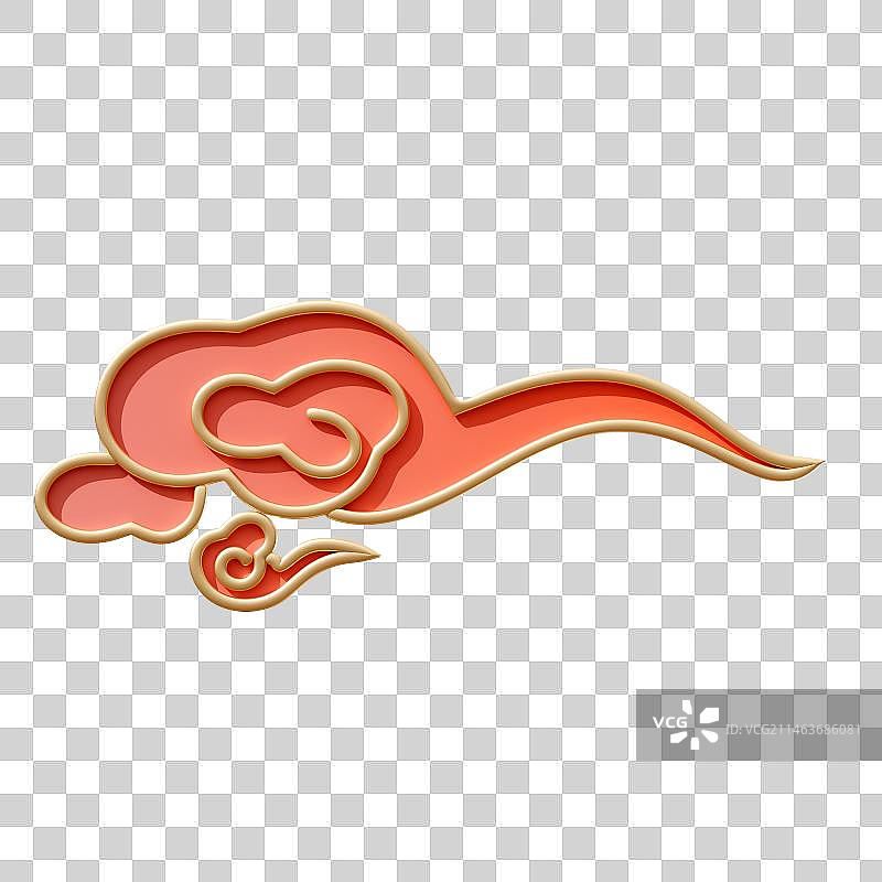 3D立体中国风国潮祥云免抠元素图片素材