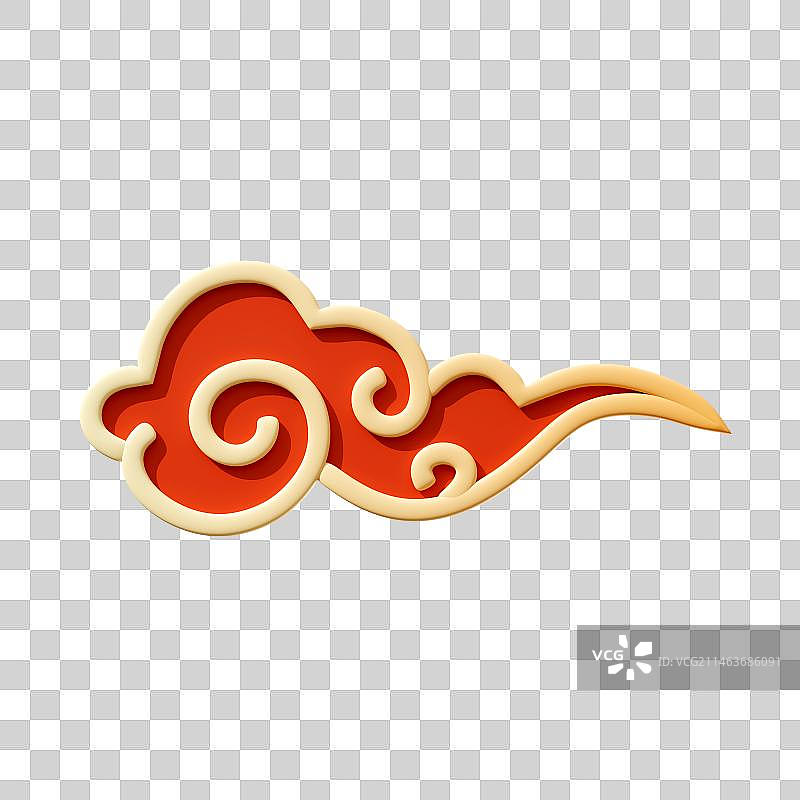 3D立体中国风国潮祥云免抠元素图片素材