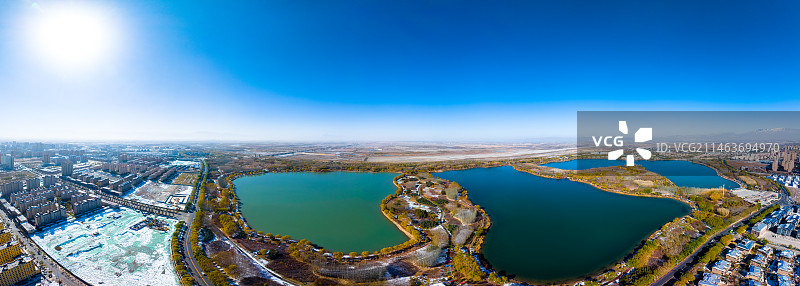 张掖国家湿地公园芦水湾图片素材