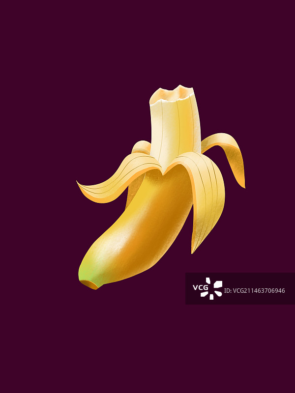 被咬了一口的香蕉图片素材