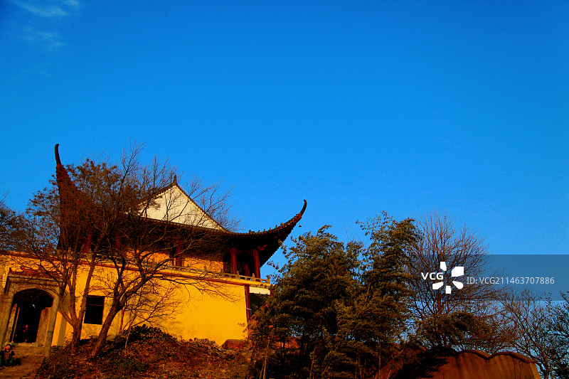 庐江冶父山的寺庙图片素材